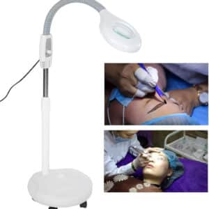 Lampara LED con Lupa y Pedestal Profesional