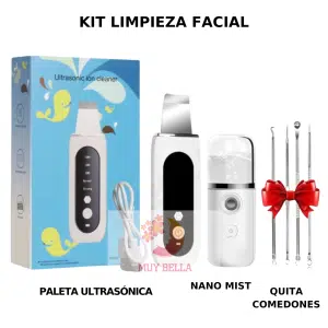 Kit Limpieza Profunda Paleta Ultrasonica Nanomist+